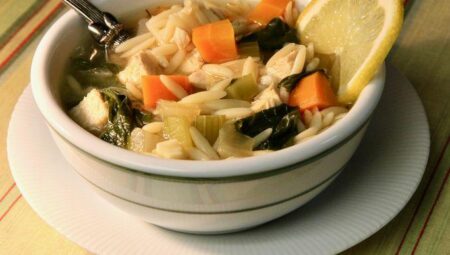 Lemon Chicken Orzo Soup