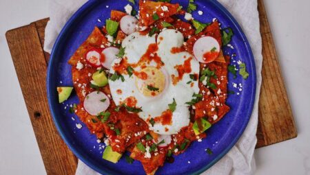 Chilaquiles with Homemade Tomato Sauce